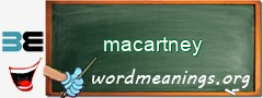 WordMeaning blackboard for macartney